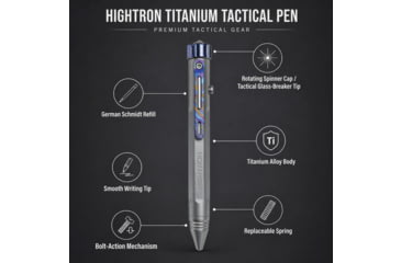 Image of HighTron Vortron Bolt Action Pen Gry/Zi, HTKHP01GZM