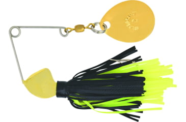 Image of Hildebrandt Spin Dandy Microlite Spinnerbait, Size 2 Hook, Black &amp; Chartreuse, Gold Head With Gold Blade, 1/8oz, ODANG-BLCH