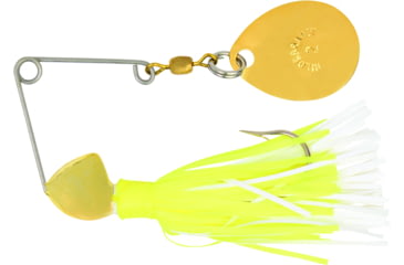 Image of Hildebrandt Spin Dandy Microlite Spinnerbait, Size 2 Hook, Chartreuse &amp; White, Gold Head With Gold Blade, 1/8oz, ODANG-CHWH