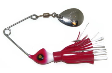 Image of Hildebrandt Spin Dandy Microlite Spinnerbait, Size 2 Hook, White Head With Nickel Blade Red White, 1/8oz, ODANW-RW