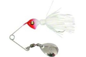 Image of Hildebrandt Spin Dandy Microlite Spinnerbait, Size 2 Hook, White Head With Nickel Blade White, 1/8oz, ODANW-W
