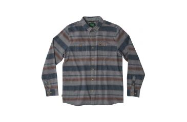 Image of HippyTree Crestline Flannel Shirt, Grey, Medium 2046-0030-M