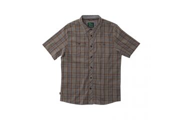 Image of HippyTree Mens Artesia Woven Button Down Short Sleeve, Grey, Small, 2162-GREY-S