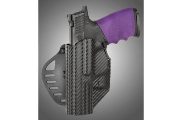 Image of HOGUE ARS Stage 1, Carry S&amp;W M&amp;P 9MM, 40S&amp;W, 357SIG Left Hand Holster CF Weave, Black 52974