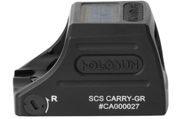 Image of Holosun Carry Solar Charging 1x Green Dot Sight, Multi Reticle, Black, SCS-CARRY-GR