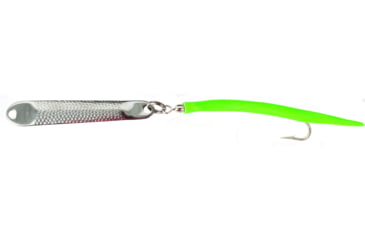 Image of Hopkins Hammered Spoon SIngle Hook w/Tube Teaser, Stainless Steel, 1 1/4oz, 3 1/2in, 3TC