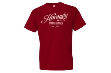 Image of Hornady Gear Vintage Script Red Cotton Semi-Fitted Medium, 31872
