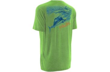 Image of HUK Mens KScott On the Dredge Tee, Heather Neon Green H1000069HNGXXXL