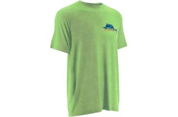 Image of HUK Mens KScott On the Dredge Tee, Heather Neon Green H1000069HNGXXXL