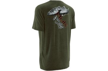 Image of HUK Mens Kscott Striper Pursuit Tee, Heather Green H1000065HGNXXXL