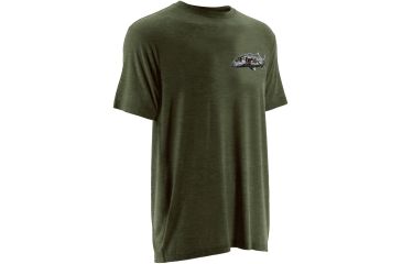 Image of HUK Mens Kscott Striper Pursuit Tee, Heather Green H1000065HGNXXXL
