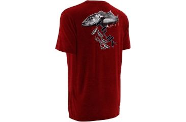 Image of HUK Mens Kscott Striper Pursuit Tee, Heather Red H1000065HRDS