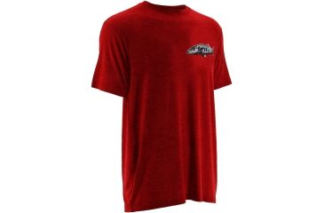 Image of HUK Mens Kscott Striper Pursuit Tee, Heather Red H1000065HRDS