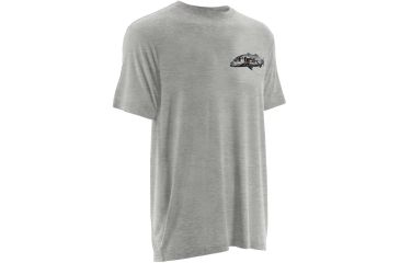 Image of HUK Mens Kscott Striper Pursuit Tee, True Grey Heather H1000065TGHXXXL