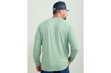 Image of HUK Performance Fishing A1A Performance Crew - Mens, Fog Green, Medium, H1200575-315-M