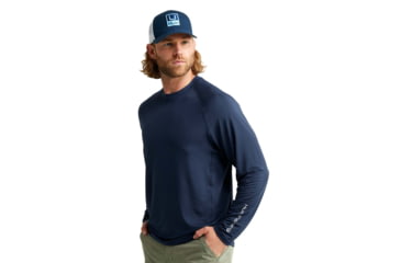 Image of HUK Performance Fishing A1A Performance Crew - Mens, Naval Academy, Medium, H1200575-413-M
