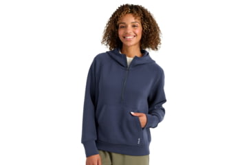 Image of HUK Performance Fishing Bayside 1/2 Zip Hoodie - Womens, Naval Academy, Extra Small, H6130030-413-XS