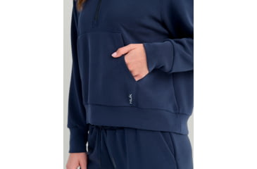 Image of HUK Performance Fishing Bayside 1/2 Zip Hoodie - Womens, Naval Academy, Extra Small, H6130030-413-XS