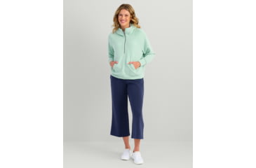 Image of HUK Performance Fishing Bayside 1/2 Zip Hoodie - Womens, Seafoam Mist, Large, H6130030-366-L