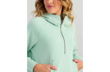 Image of HUK Performance Fishing Bayside 1/2 Zip Hoodie - Womens, Seafoam Mist, Large, H6130030-366-L