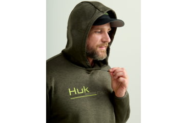 Image of HUK Performance Fishing Cold Front Graphic Hoodie - Mens, Cyprs Lnd Hthr, Small, H1300102-378-S