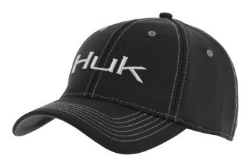 Image of HUK Performance Fishing Deluxe Tech Stretch Hat, Black, H3000076BLKML