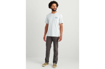 Image of HUK Performance Fishing Drift Graphic Crew Shirt -Mens, Short Sleeve, Harbormist Hthr, 2XL, H1200664-054-XXL