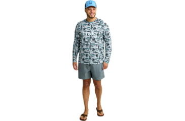 Image of HUK Performance Fishing Hidden Huk Pursuit Crew - Mens, Storm Blue, Small, H1200590-394-S