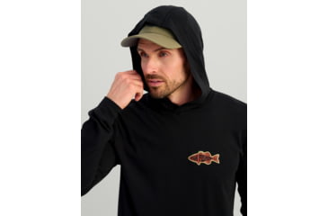 Image of HUK Performance Fishing Huk Bass Apparel Hoodie Tee - Mens, Black, Medium, H1000580-001-M