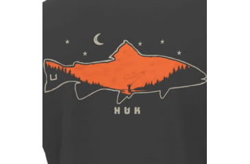 Image of HUK Performance Fishing Moon Trout Short Sleeve Shirt - Men's, Volcanic Ash, Large, H1000422-013-L