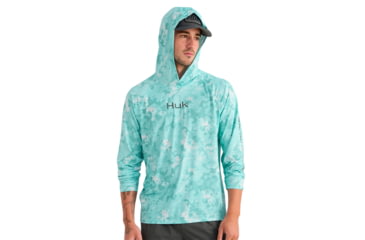 Image of HUK Performance Fishing Airweight Hoodie Kc Printed - Mens