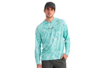 Image of HUK Performance Fishing Airweight Hoodie Kc Printed - Mens