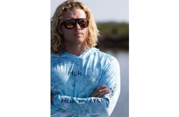Image of HUK Performance Fishing Airweight Hoodie Kc Printed - Mens