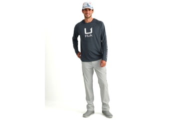 Image of HUK Performance Fishing Icon Long Sleeve Hoodie - Mens