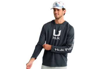 Image of HUK Performance Fishing Icon Long Sleeve Hoodie - Mens