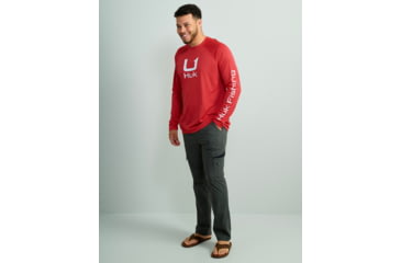 Image of HUK Performance Fishing Icon Long Sleve Crew - Mens, Channel Marker, Medium, H1200573-624-M