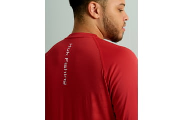 Image of HUK Performance Fishing Icon Long Sleve Crew - Mens, Channel Marker, Medium, H1200573-624-M