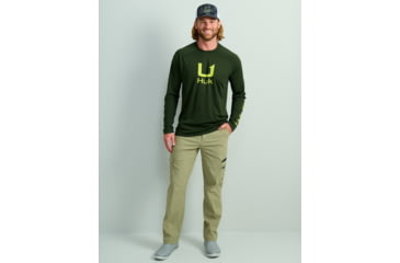 Image of HUK Performance Fishing Icon Long Sleve Crew - Mens, Cypress Landing, Extra Large, H1200573-377-XL
