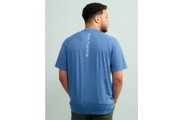 Image of HUK Performance Fishing Icon Short Sleve Crew - Mens, Quiet Harbor, Large, H1200572-445-L