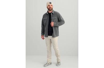 Image of HUK Performance Fishing Jetty Shacket - Mens, Volc Ash Hthr, Small, H1300114-015-S