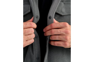 Image of HUK Performance Fishing Jetty Shacket - Mens, Volc Ash Hthr, Small, H1300114-015-S