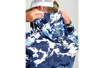 Image of HUK Performance Fishing KC Print Icon Performance Crew - Mens, Marolina Blue, 2XL, H1200585-420-XXL