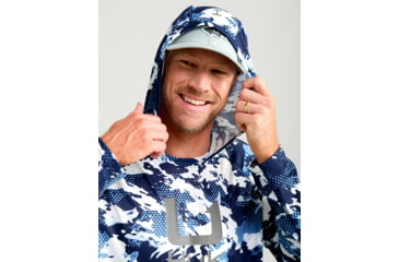 Image of HUK Performance Fishing KC Print Icon Performance Crew - Mens, Marolina Blue, 2XL, H1200585-420-XXL