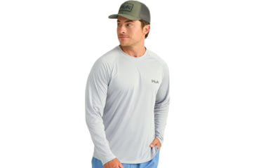Image of HUK Performance Fishing KC Pursuit Graphic Crew - Mens, Harbor Mist2, Large, H1200631-035-L
