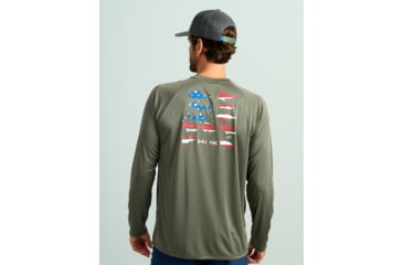 Image of HUK Performance Fishing KC Pursuit Graphic Crew - Mens, Moss, Extra Large, H1200631-316-XL