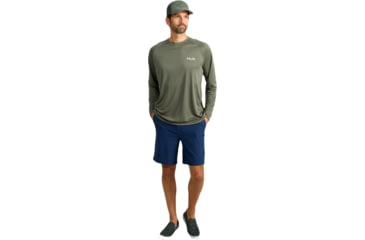 Image of HUK Performance Fishing KC Pursuit Graphic Crew - Mens, Moss, Extra Large, H1200631-316-XL