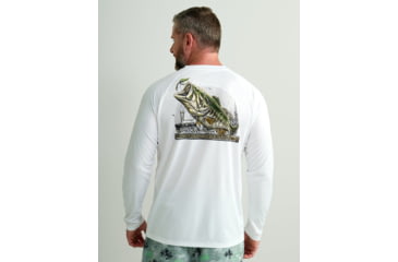 Image of HUK Performance Fishing KC Pursuit Graphic Crew - Mens, White, Large, H1200631-100-L