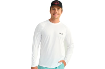 Image of HUK Performance Fishing KC Pursuit Graphic Crew - Mens, White3, 3XL, H1200631-109-XXXL