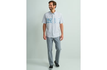 Image of HUK Performance Fishing Kona Graphic Shirt - Mens, Harbor Mist, 3XL, H1500211-034-XXXL