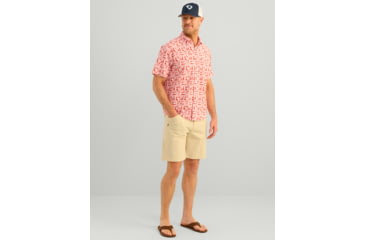 Image of HUK Performance Fishing Kona Printed Short Sleeve Shirt - Mens, Channel Marker2, Extra Large, H1500212-625-XL